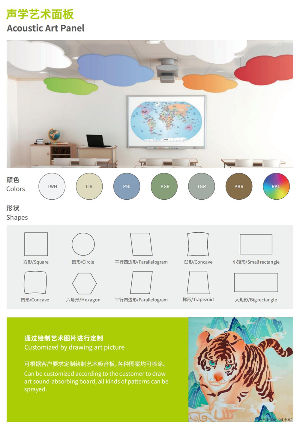 Painel de parede acústico